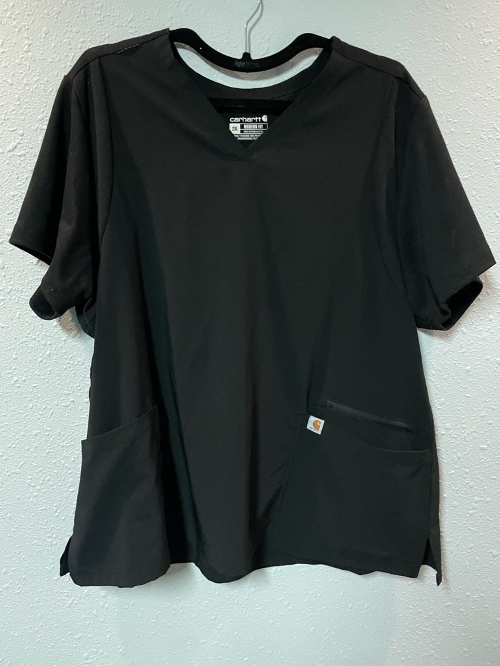 Carhartt Woman’s Black V-Neck Work Scrub Top